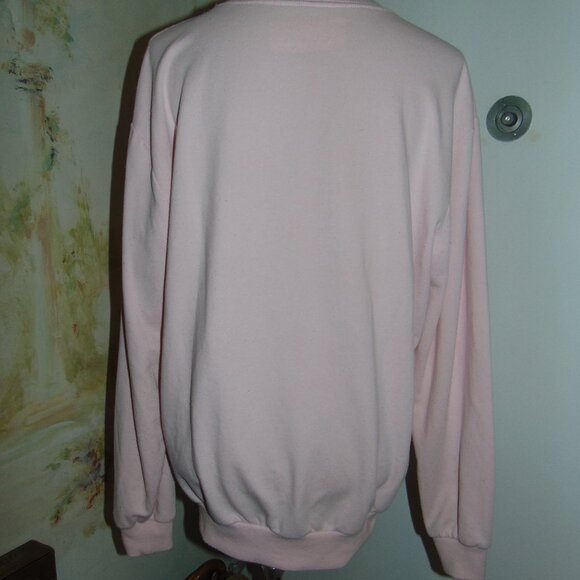 Kikillo Oversized GG Eyes Pink Sweatshirt Sweater Boyfriend Toon Face Medium - Picture 4 of 13